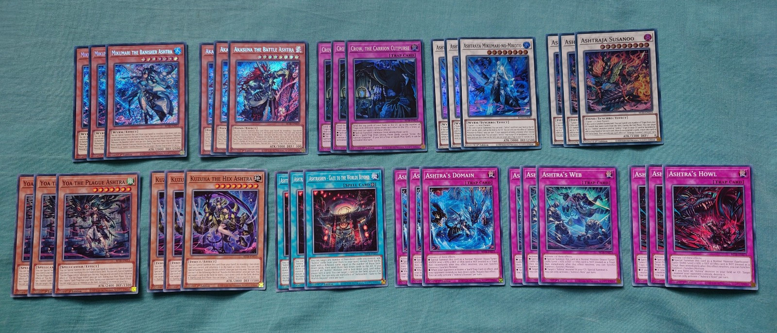 ASHTRA MIKUMARI AKASUNA 33 CARD DECK BETB 1st Ed SECRET YUGIOH *NEW & MINT* ASHTRA MIKUMARI AKASUNA 33 CARD DECK BETB 1st Ed SECRET YUGIOH *NEW & MINT*