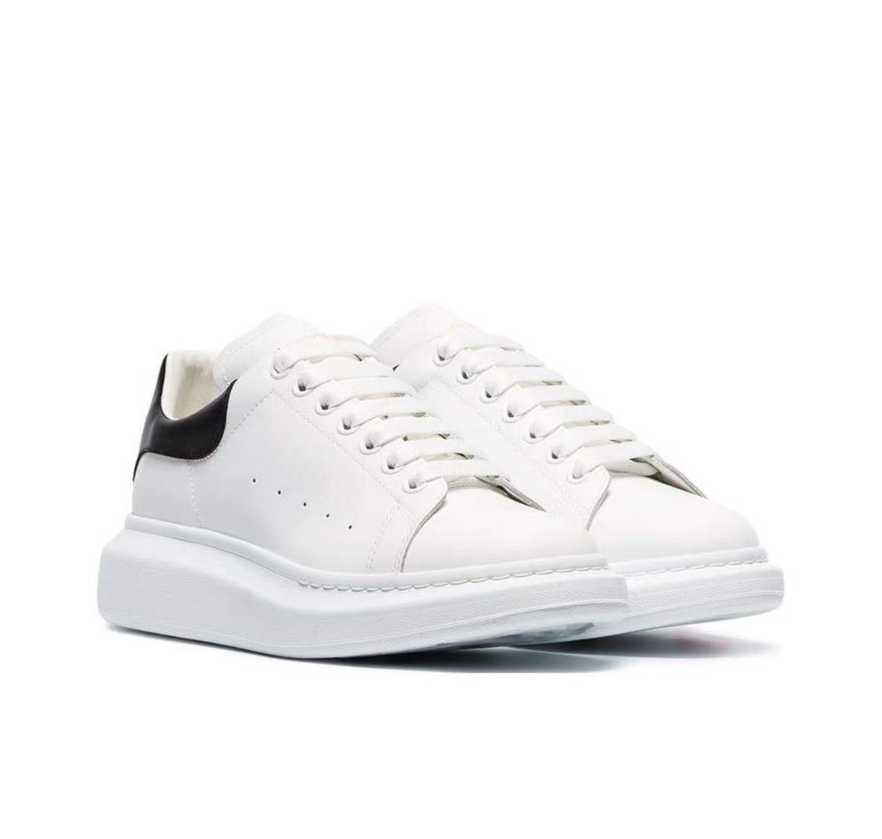 Alexander McQueen Men's Oversized Leather Sneakers Lily white Size US9-12