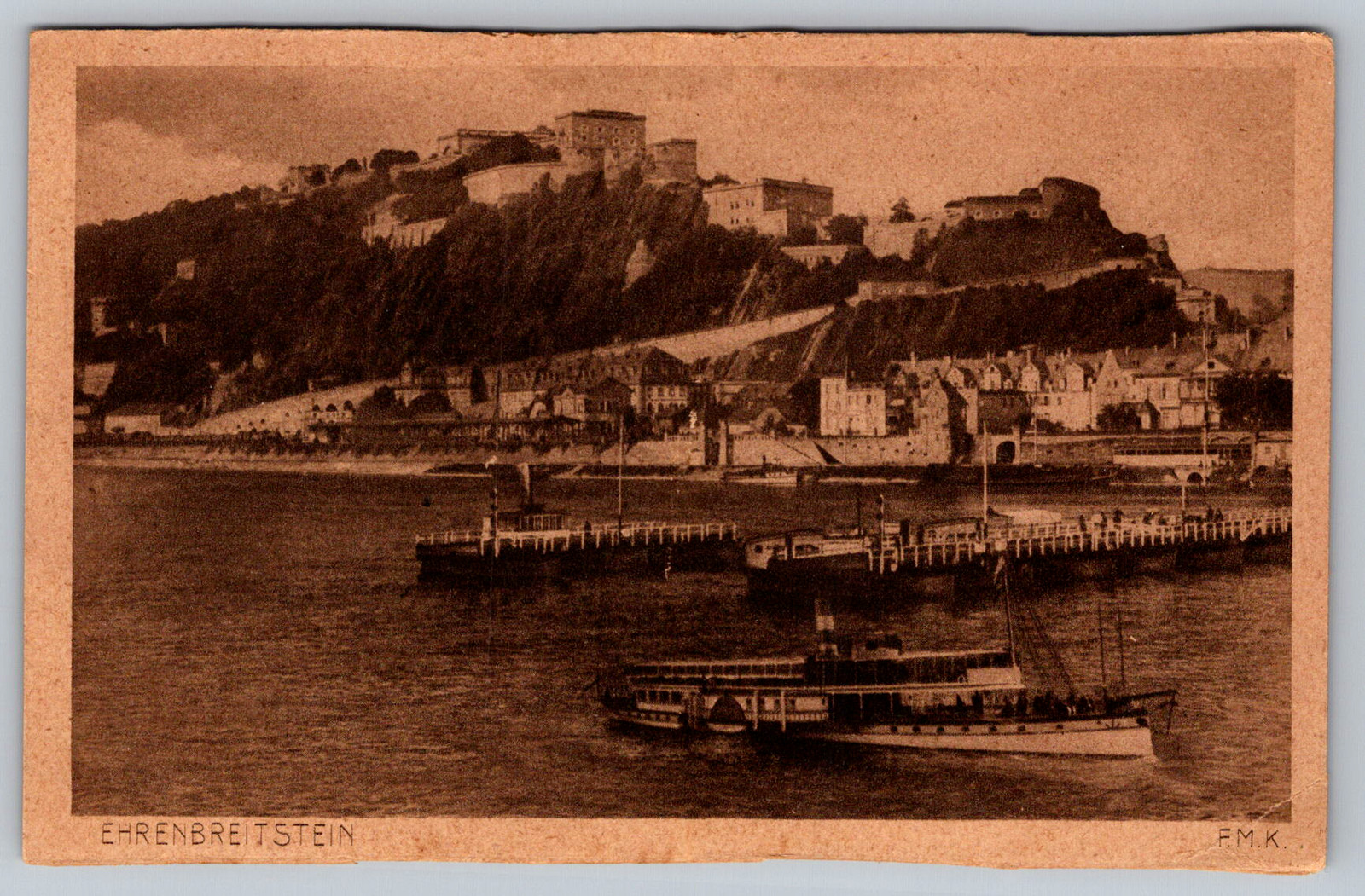 c1910s Ehrenbreitstein Fortress Koblenz Germany Antique Postcard