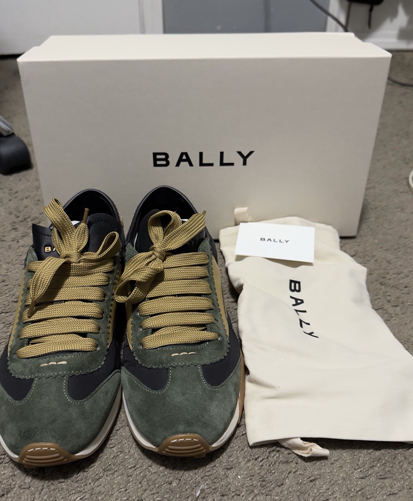 Bally Sonney-T Low Top Snake Skin Sneakers Green/Black/Tan US 8 EU 41 D