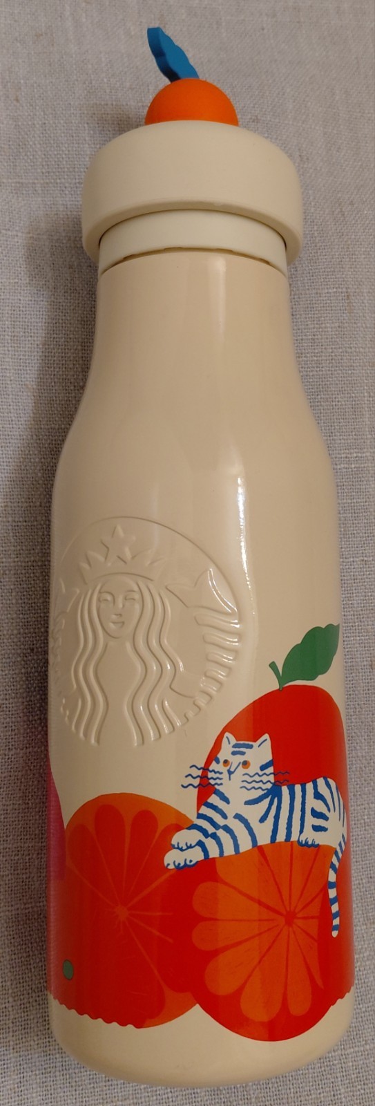 NWOB Japan Starbucks 2023 Stainless Steel Bottle Colorful Fruits 473ml/16 oz