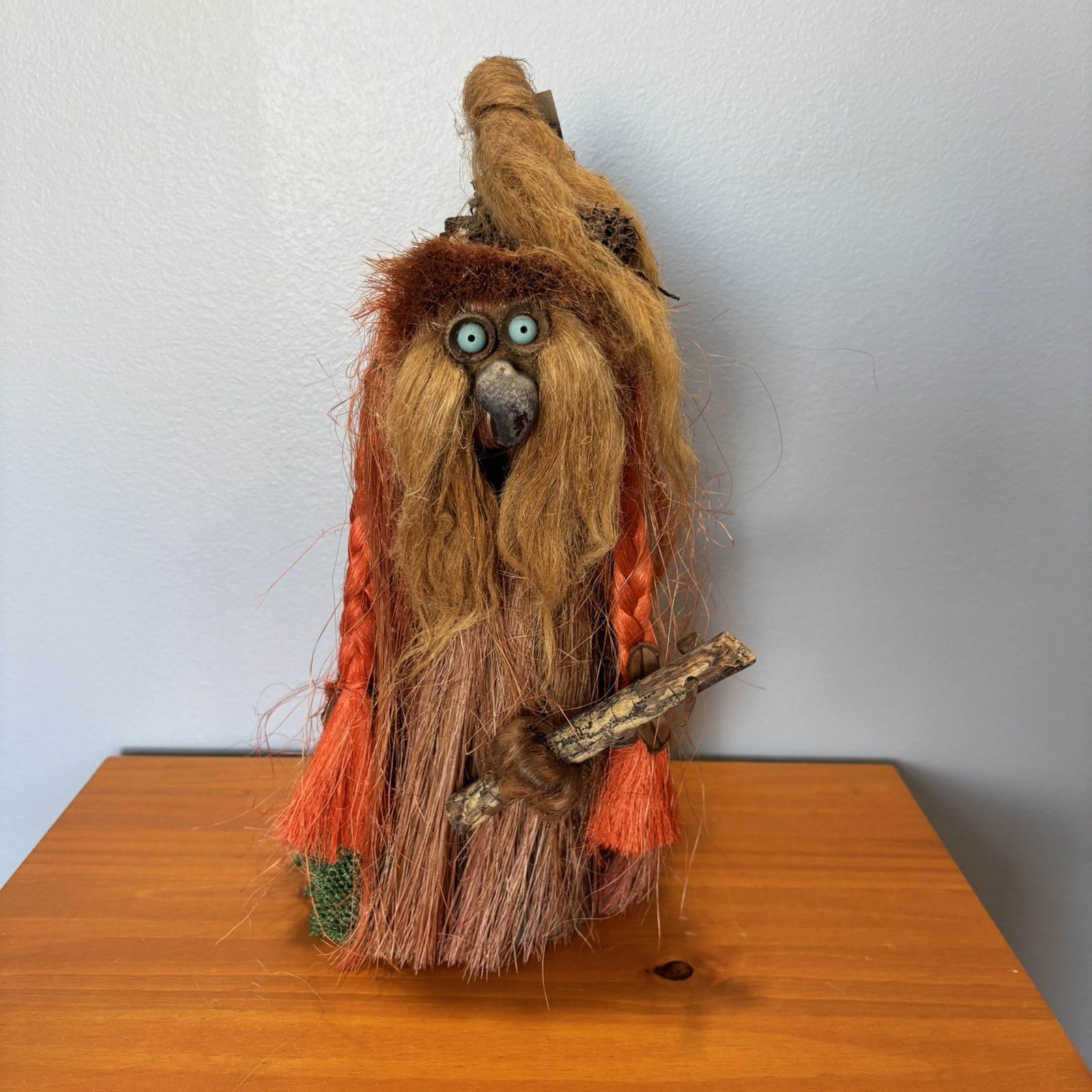 Vintage Ken Arensbak Prospector Troll 16in Folk Art Curiosity Oddity Wood Decor