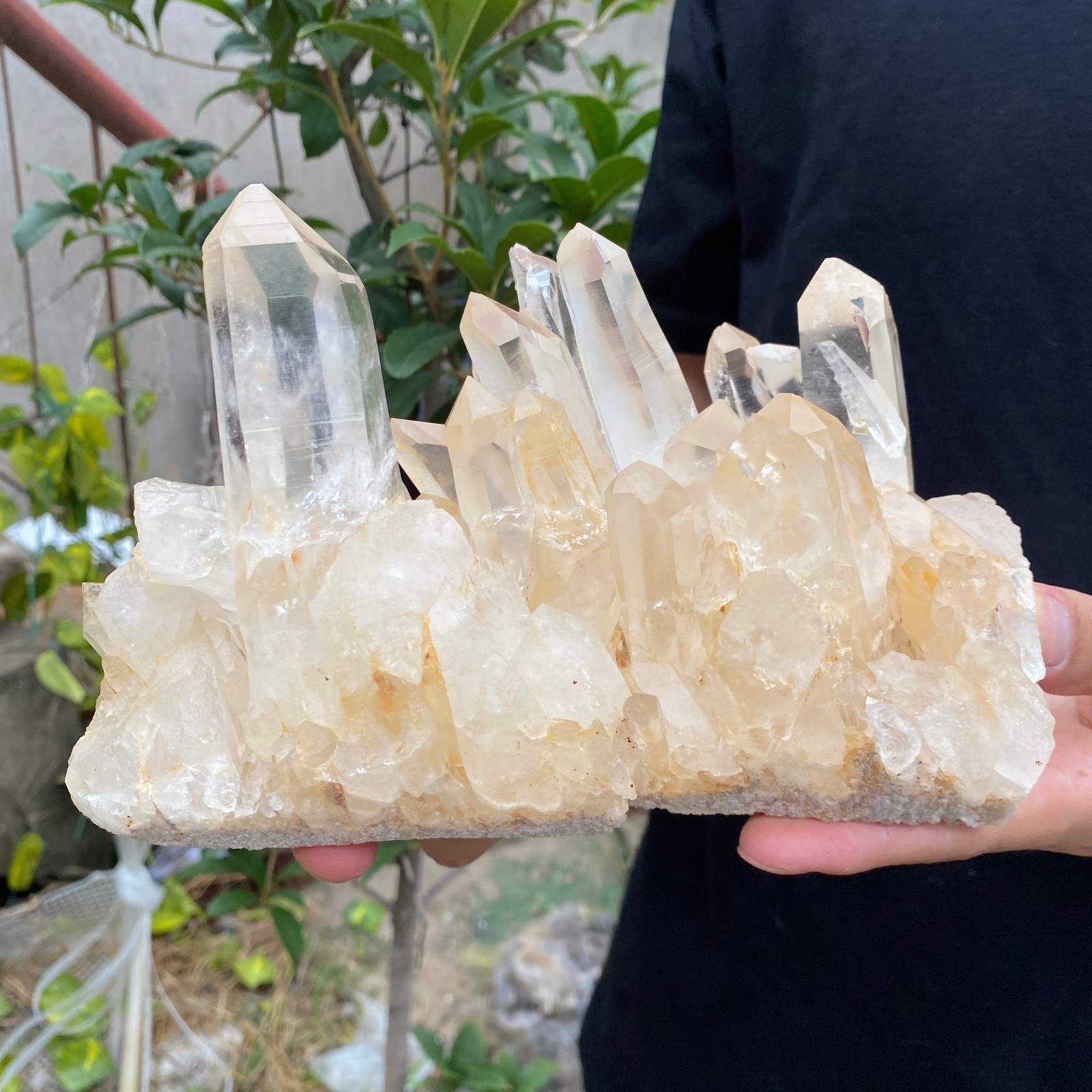 4.6lb Natural clear white crystal quartz cluster rough mineral specimen