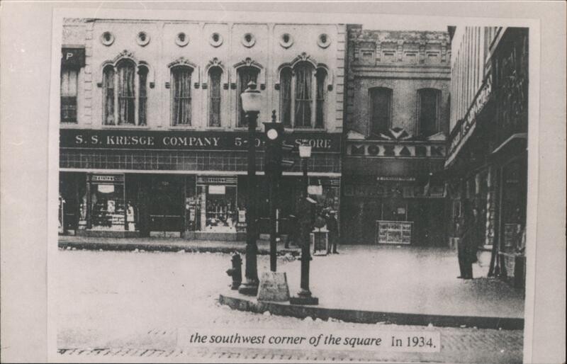Springfield, Missouri MO Southwest corner of the square 1934 S. Kresge RPPC
