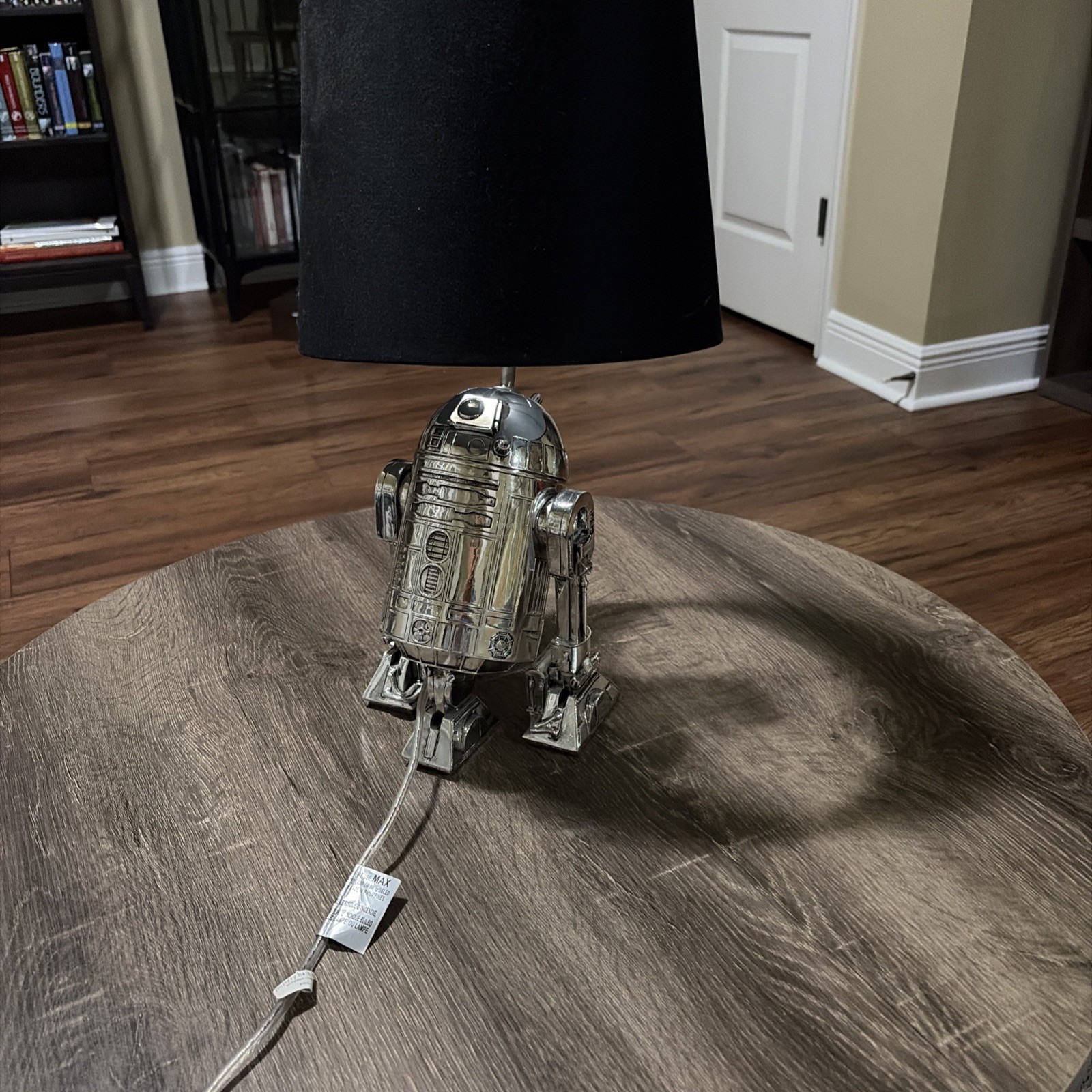 Rare & Discontinued Pottery Barn Kids Star Wars R2-D2 Silver Chrome Table Lamp