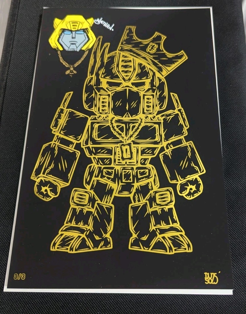 Andy Duso Transformers Soft Touch Bumblebee Art Book W/Remarque & COA