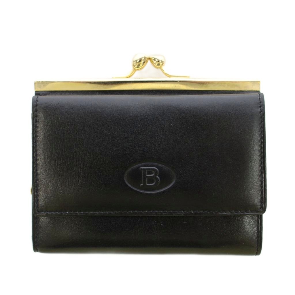 BALLY Mini Wallet Coin Case Black Trifold Women\'s Wallet (Ages 14+)