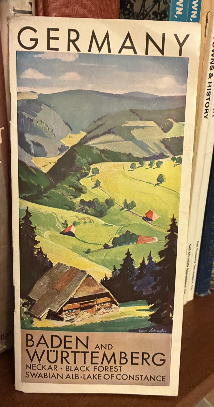 Vintage 1938 Germany Travel guide booklet Baden Wurttemberg Leon Schaefer artist