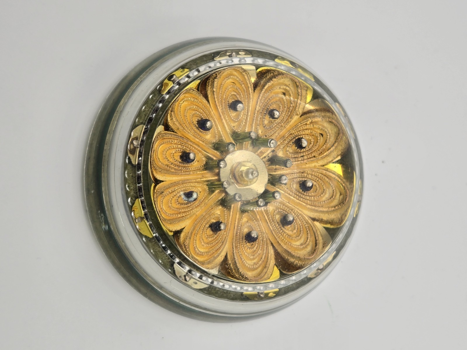 Vintage 70s Paper Quill Art Paperweight PLEASE READ
