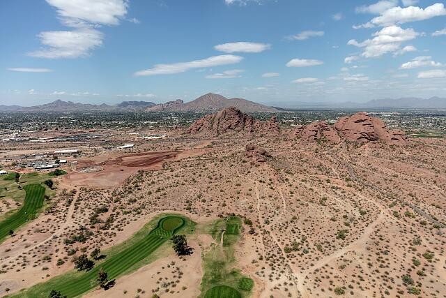 Photo:Phoenix Arizona Papago Park Papago Golf Course Aerial View 2018