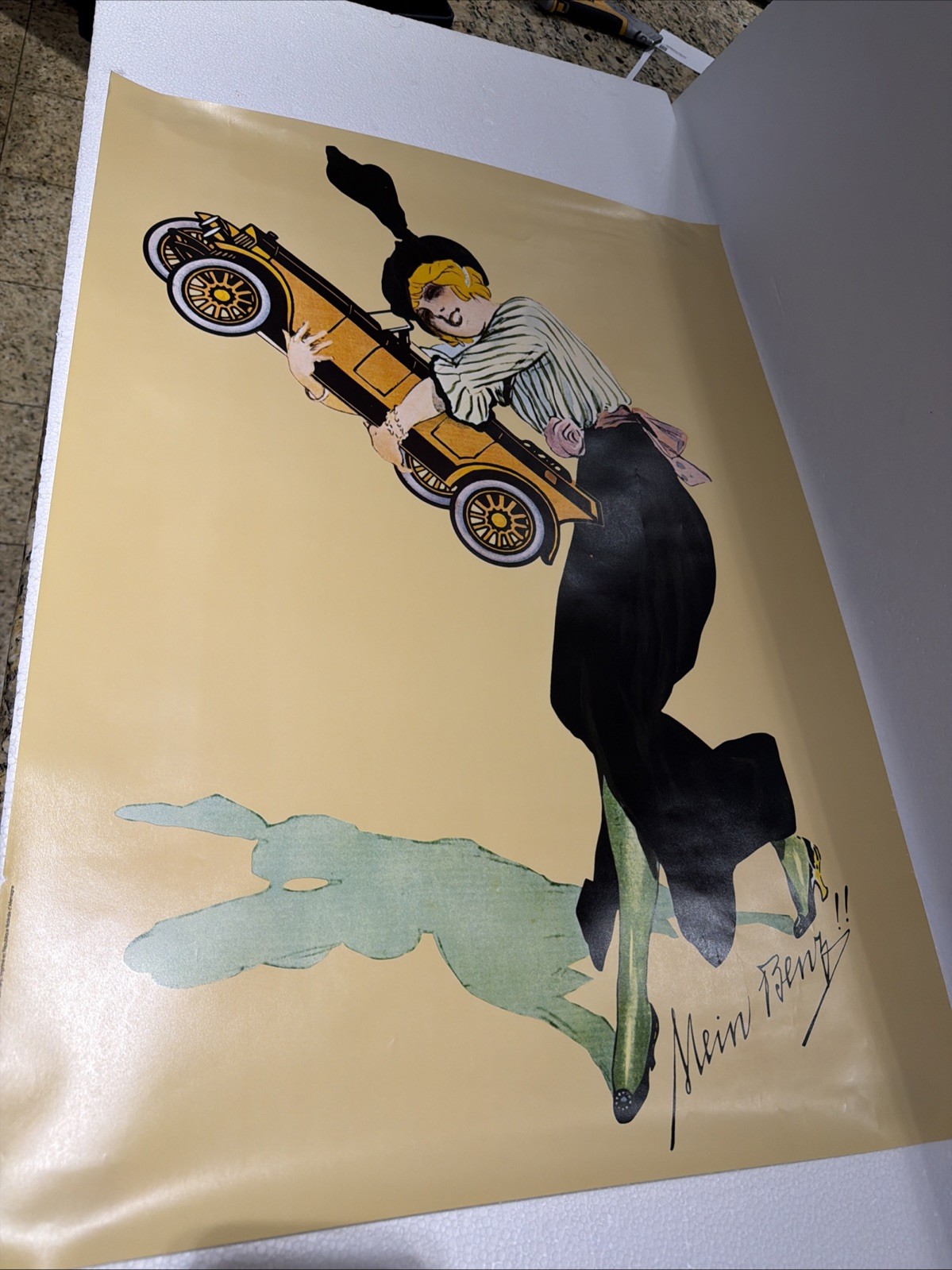 MEIN BENZ Mercedes Benz Art Poster VINTAGE 33”x23.5”