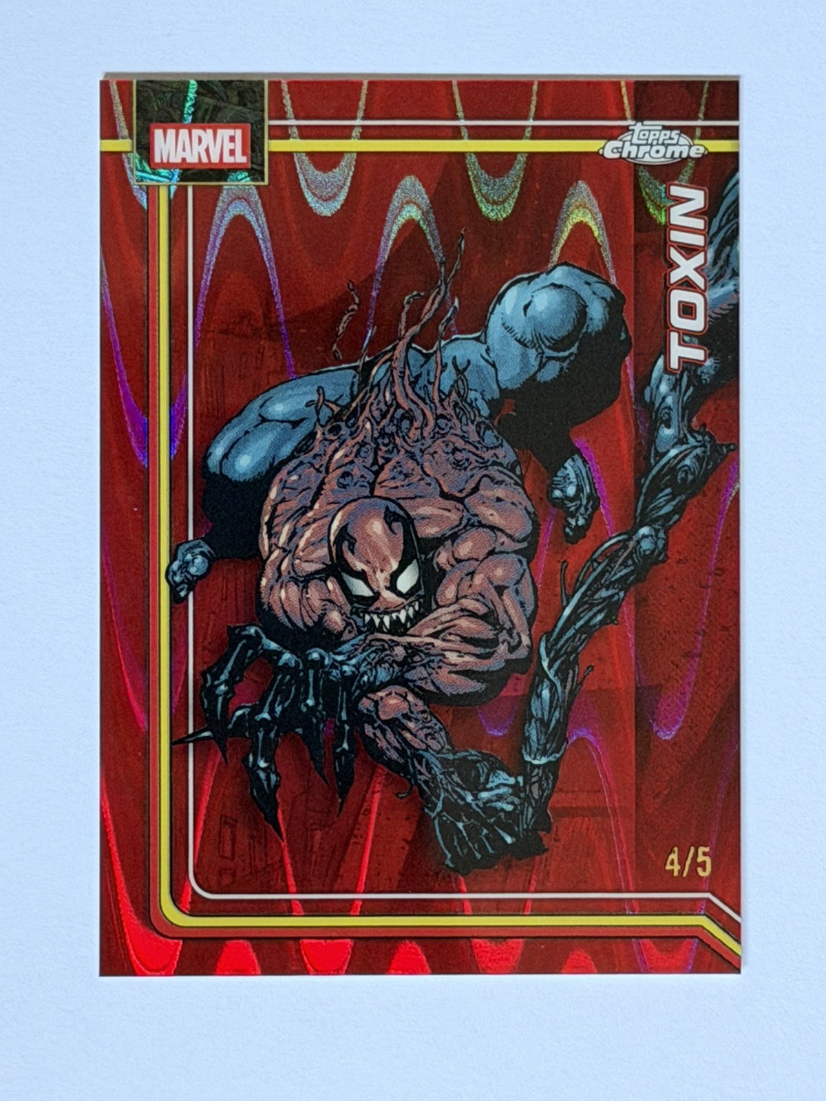 2026 Topps Chrome Marvel Comics #181 Toxin Red RayWave Refractor /5