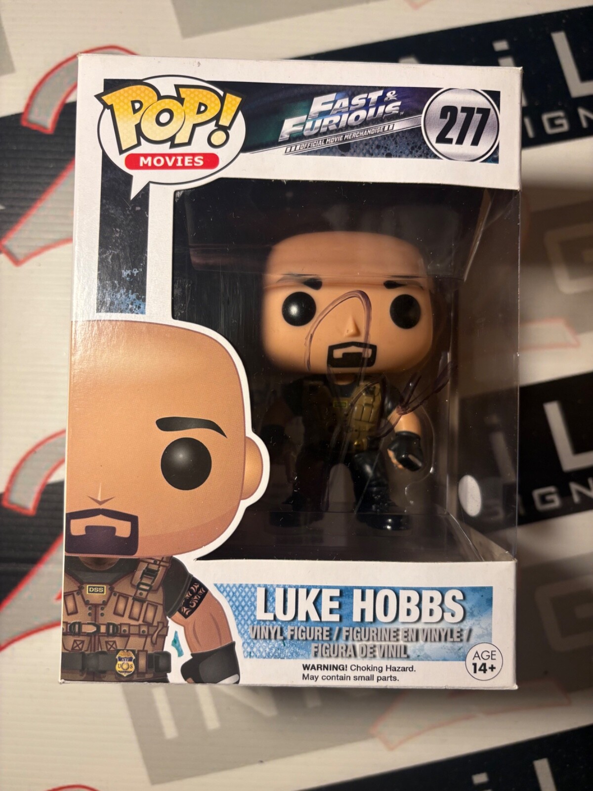 Dwayne The Rock Johnson Autograph Signed Luke Hobbs Funko Pop ACOA - Fast X