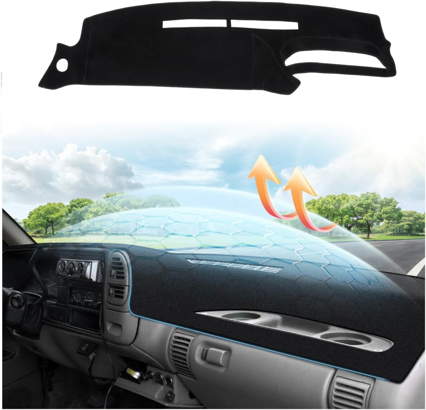 Dashboard Cover Mat for 1995 1996 Chevy Chevrolet Silverado C/K 1500 2500 3500&T