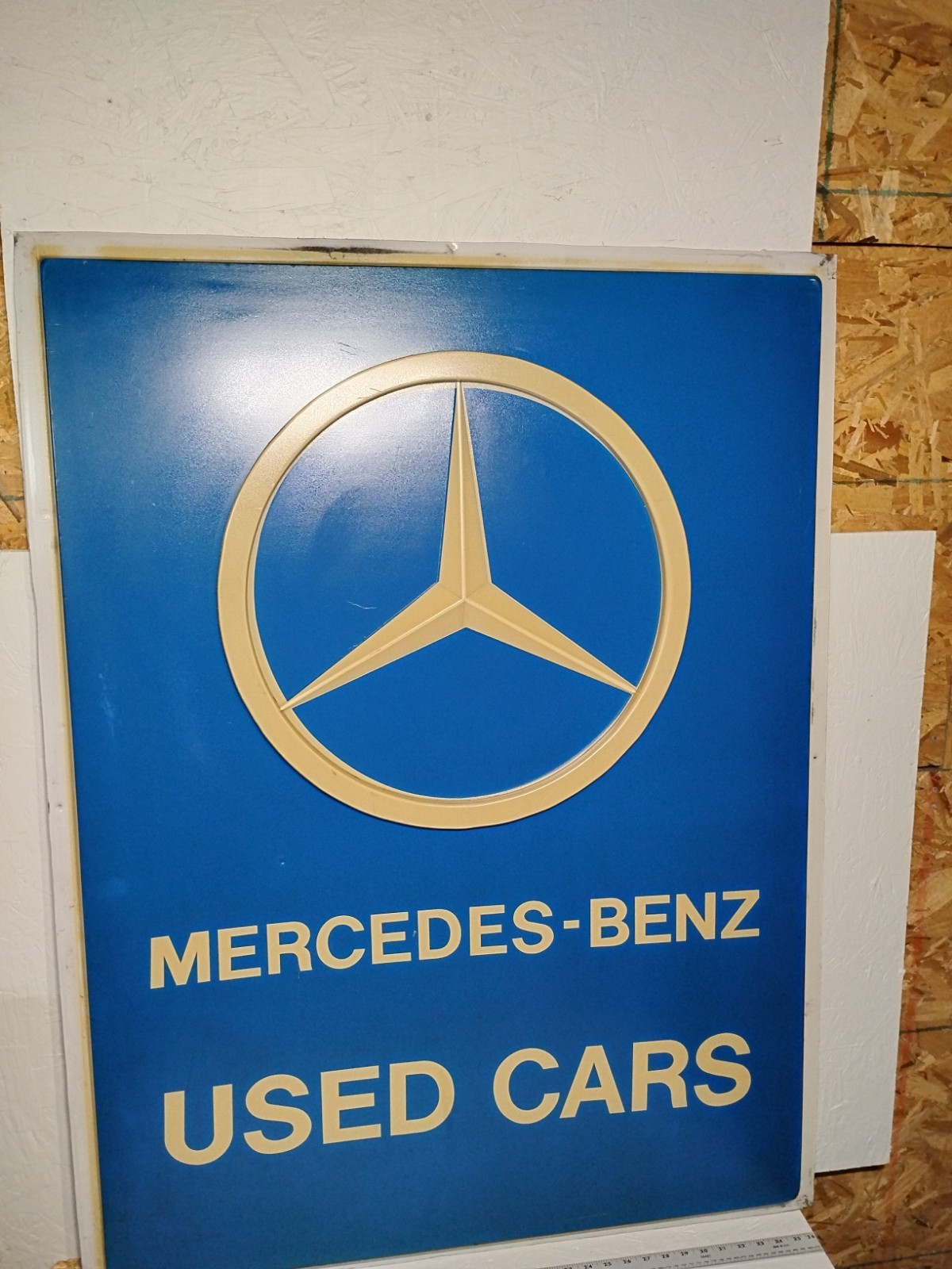 Mercedes Benz Dealership Sign Panel 3'x4' -Vintage -Rare 