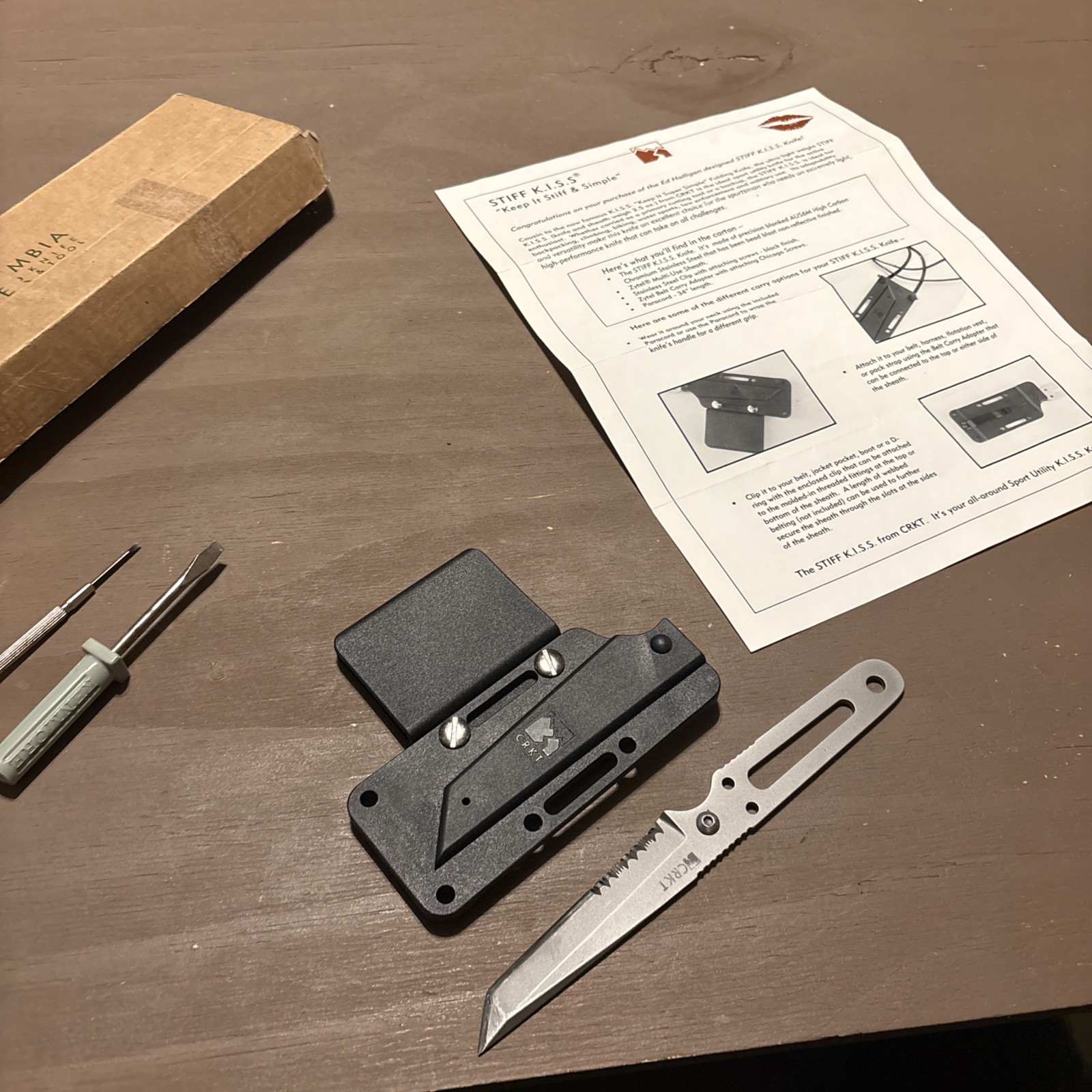 CRKT Stiff K.I.S.S. Preowned Excellent (No Paracord) 