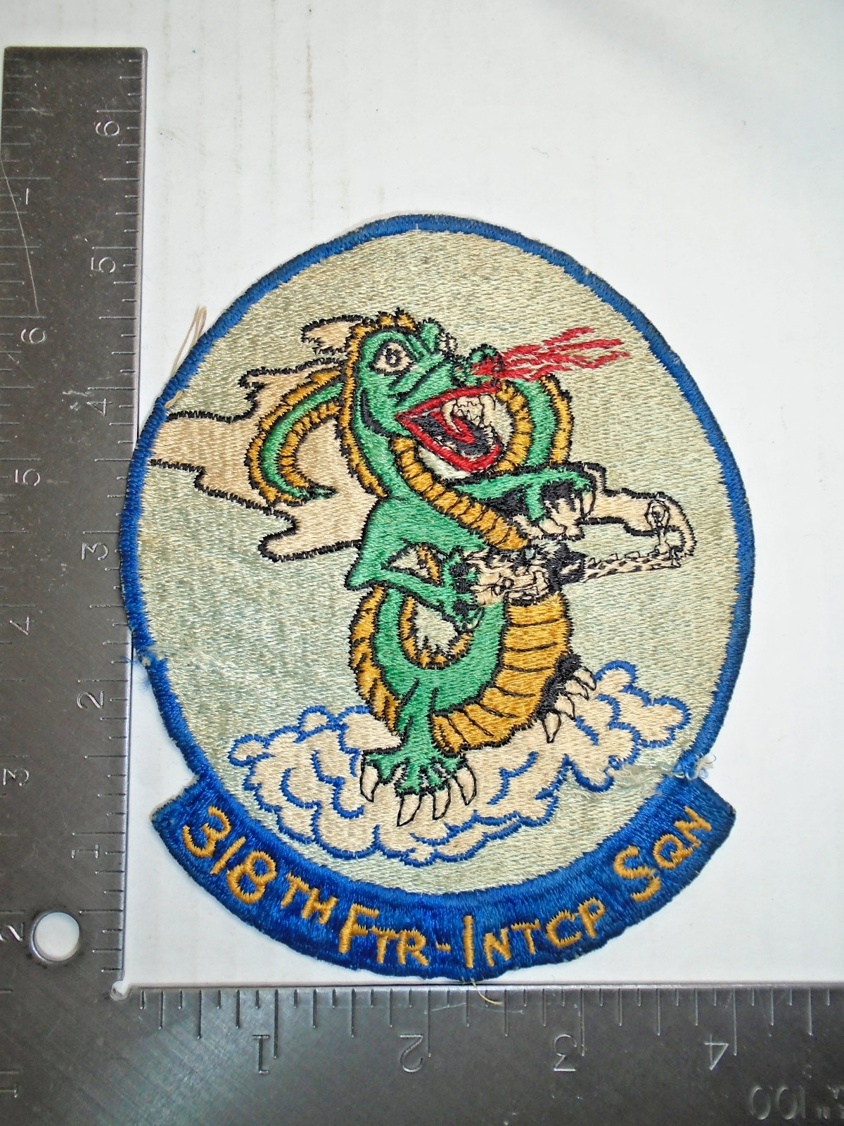 RARE***1960s US Air Force 318th Fighter Interceptor Squadron Flight Jacket Patch