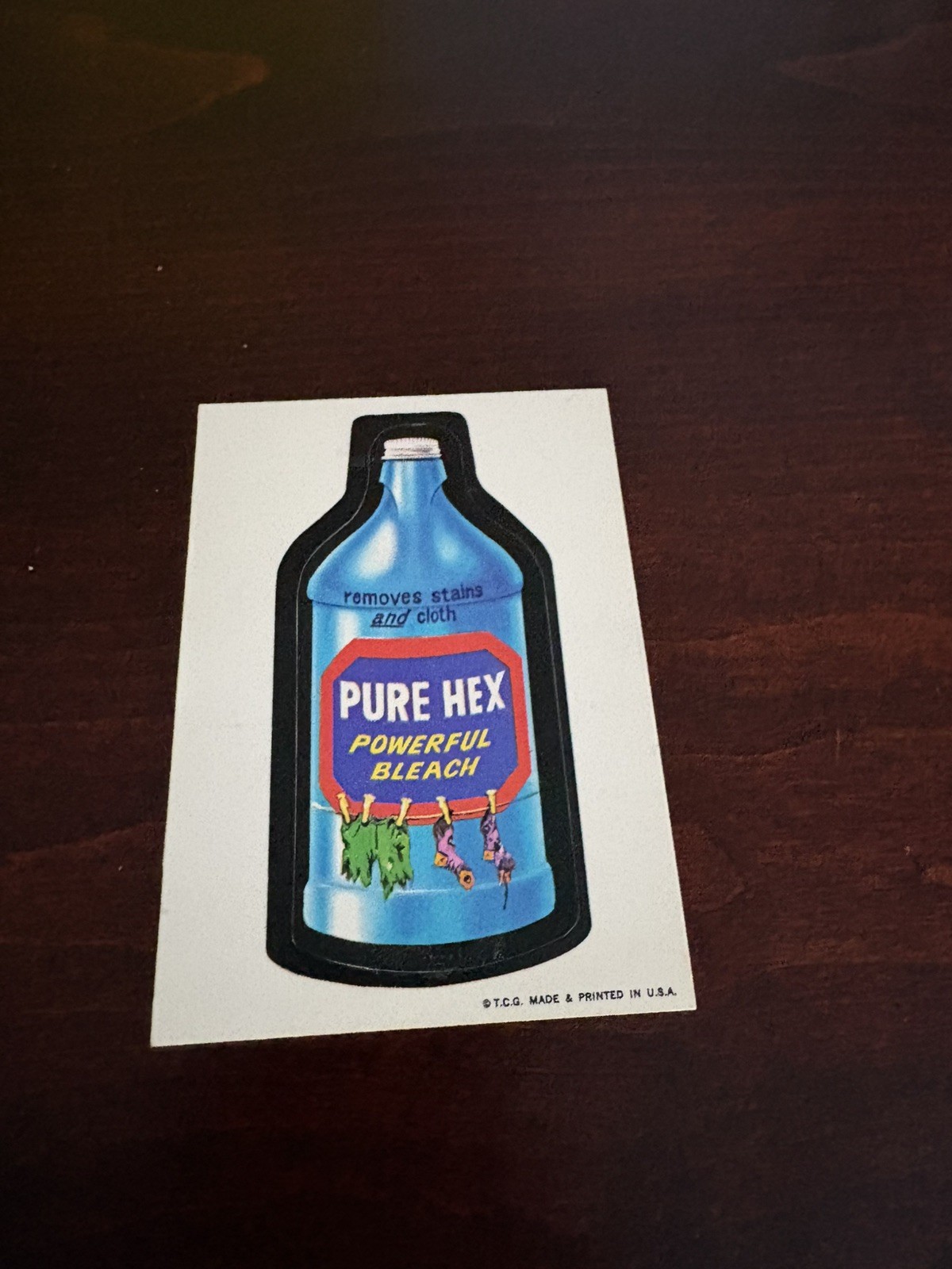 1973 Topps Wacky Packages 1st Series Pure Hex  Powerful Bleach white back 