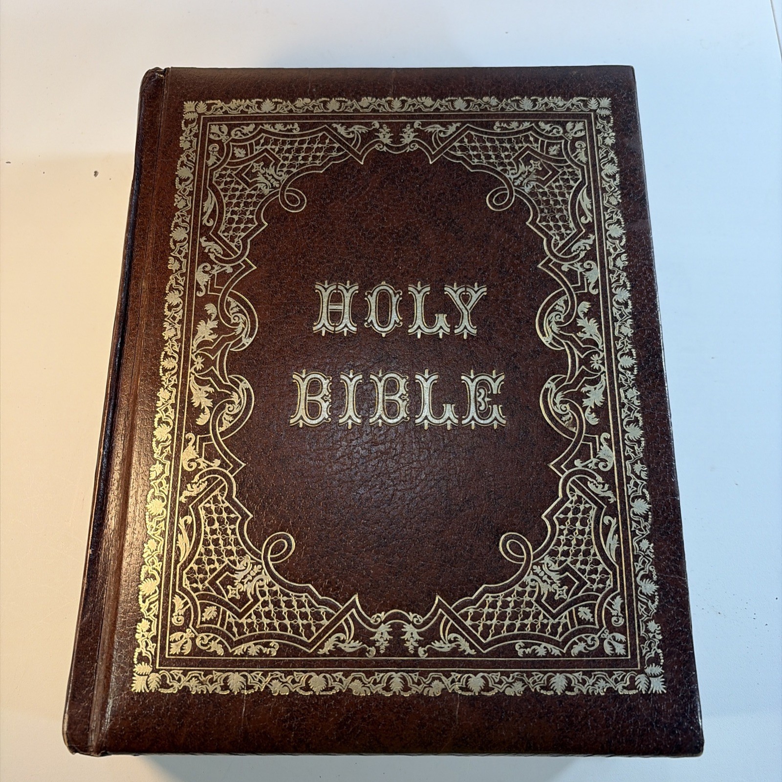 1970 Holy Bible King James Family Record Edition Red Letter Text, Vintage