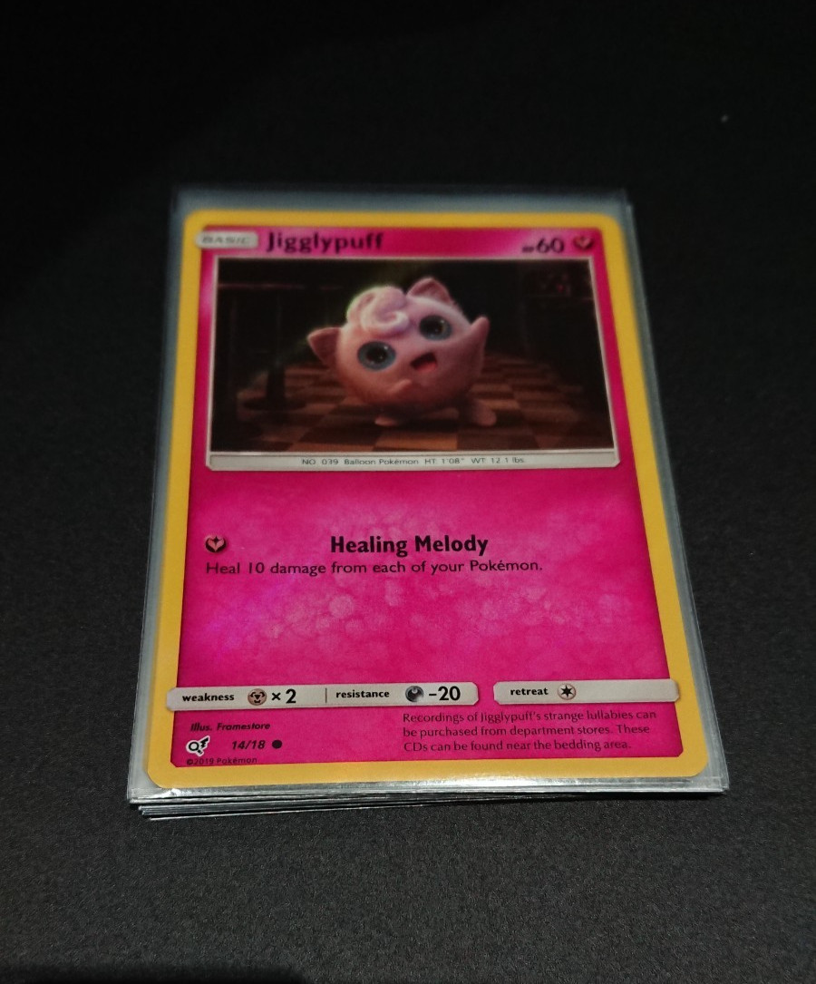 Pokemon_2019, Detective Pikachu_Jigglypuff_14/18_Common HOLO_NM, PACK FRESH