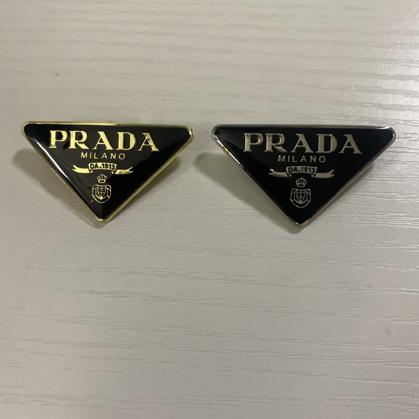 Designer Prada Milano 1913 Brooch Pin Set.