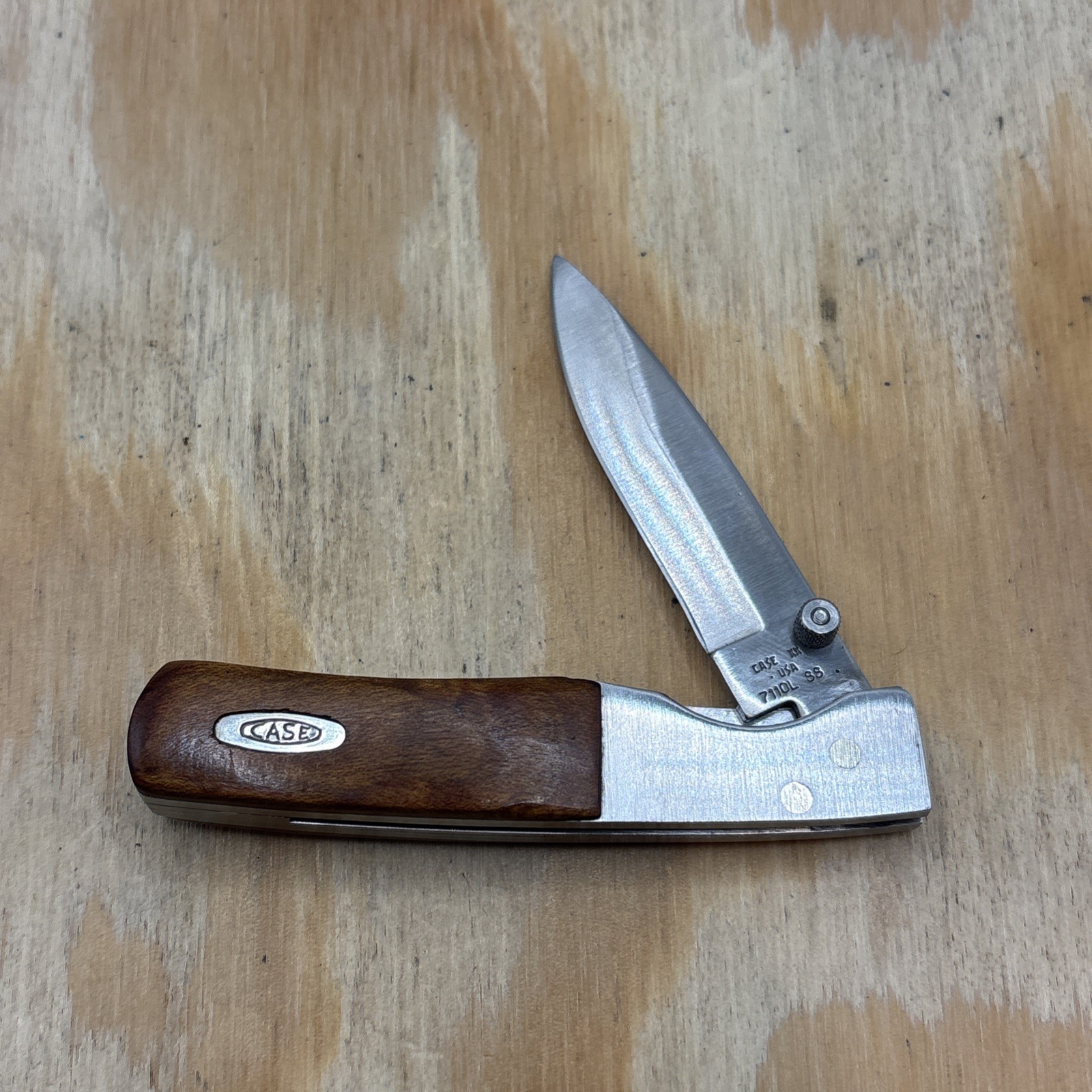 Vintage Case XX 1989 Maple Wood 7110L Sideliner Lock Back Knife Unused Excellent Vintage Case XX 1989 Maple Wood 7110L Sideliner Lock Back Knife Unused Excellent