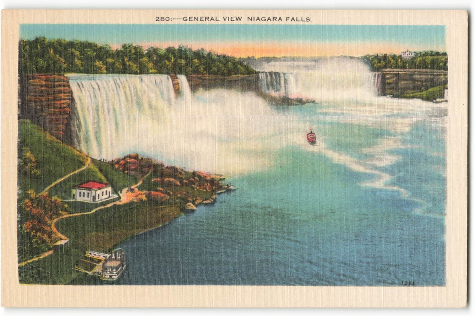General View Niagara Falls VTG Postcard KAY1.