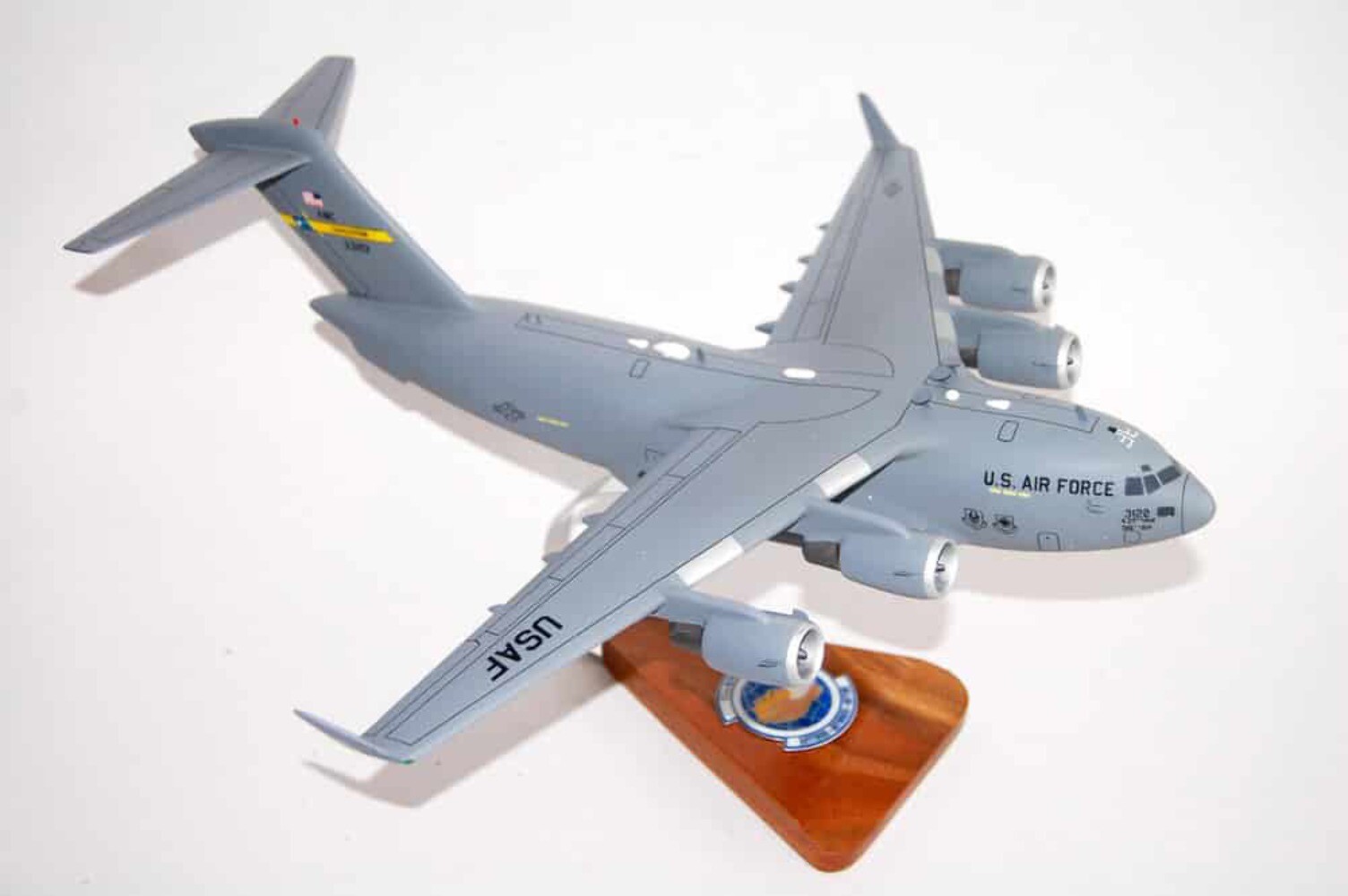 17th Airlift Squadron C-17 Model, 1/116th Scale, Mahogany, Cargo