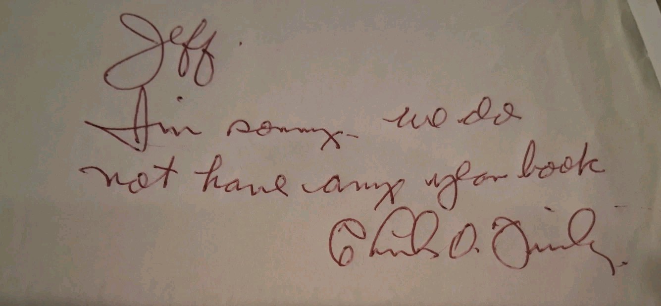 Charles O\'Finley Oakland A\'s Signature Letter James Spence Auction LOA H1163s