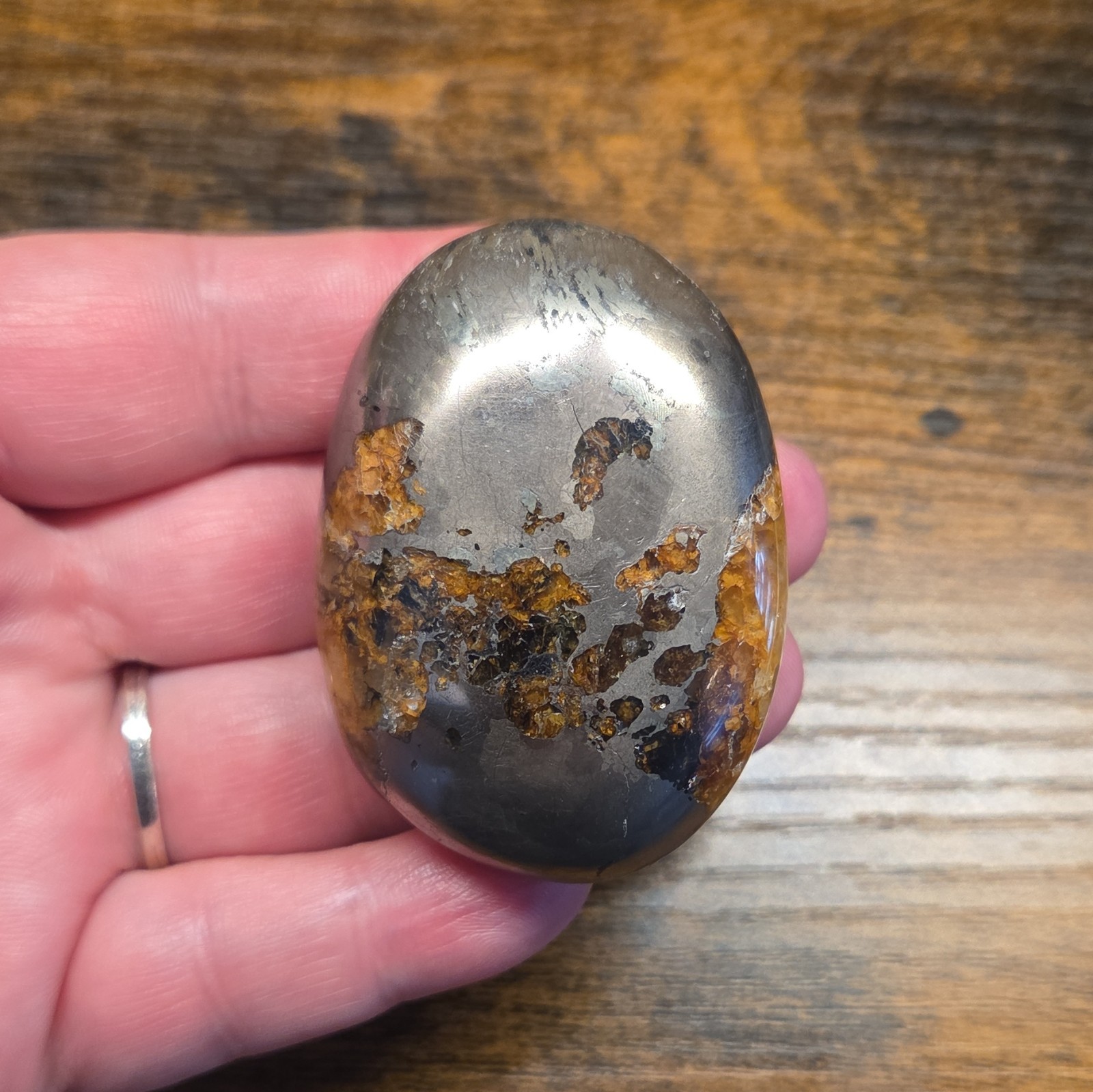Lions Gate Quartz Polished Palmstone, Rare Find, L#21