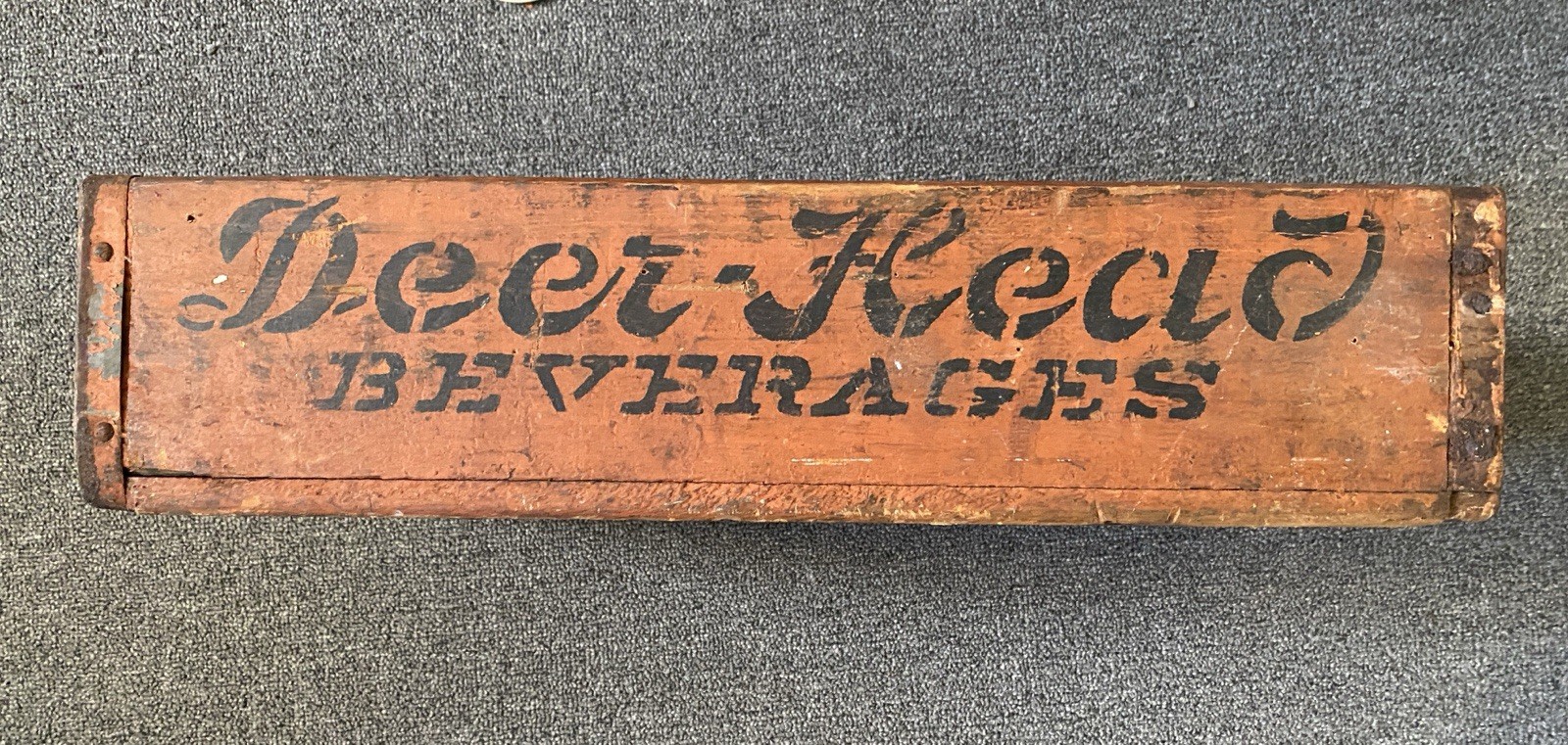 Wooden Soda Bottle Crate From Deer Head Beverages In Fall River, MA