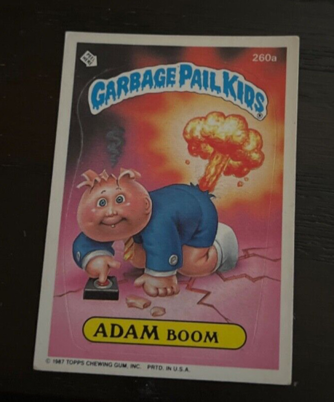 Original Series 1985 Adam Boom Vintage Garbage Pail Kids Card In Great Shape