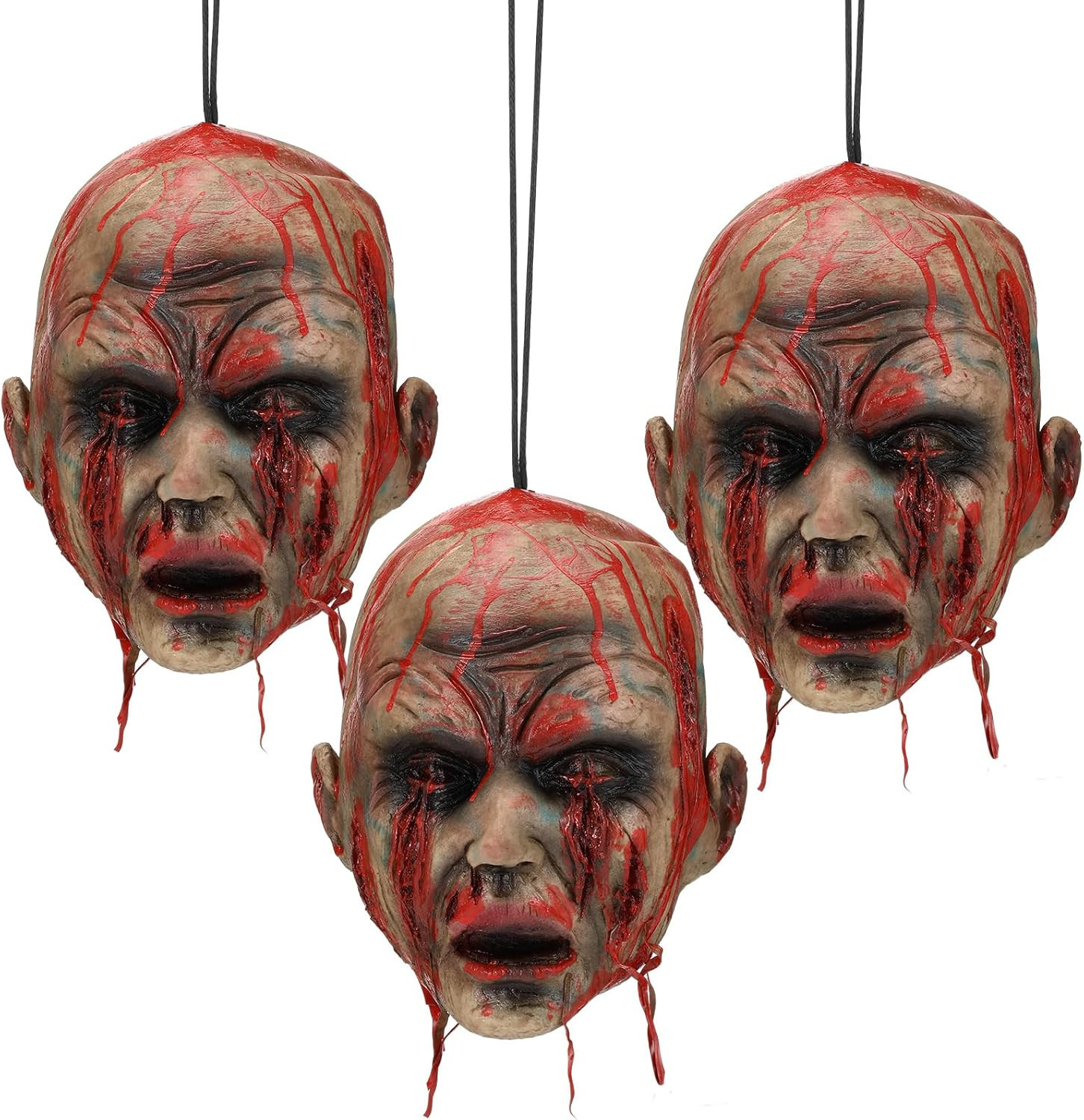 3 Pcs Halloween Severed Head Props,Chic,10.28 X 9.53 Inches