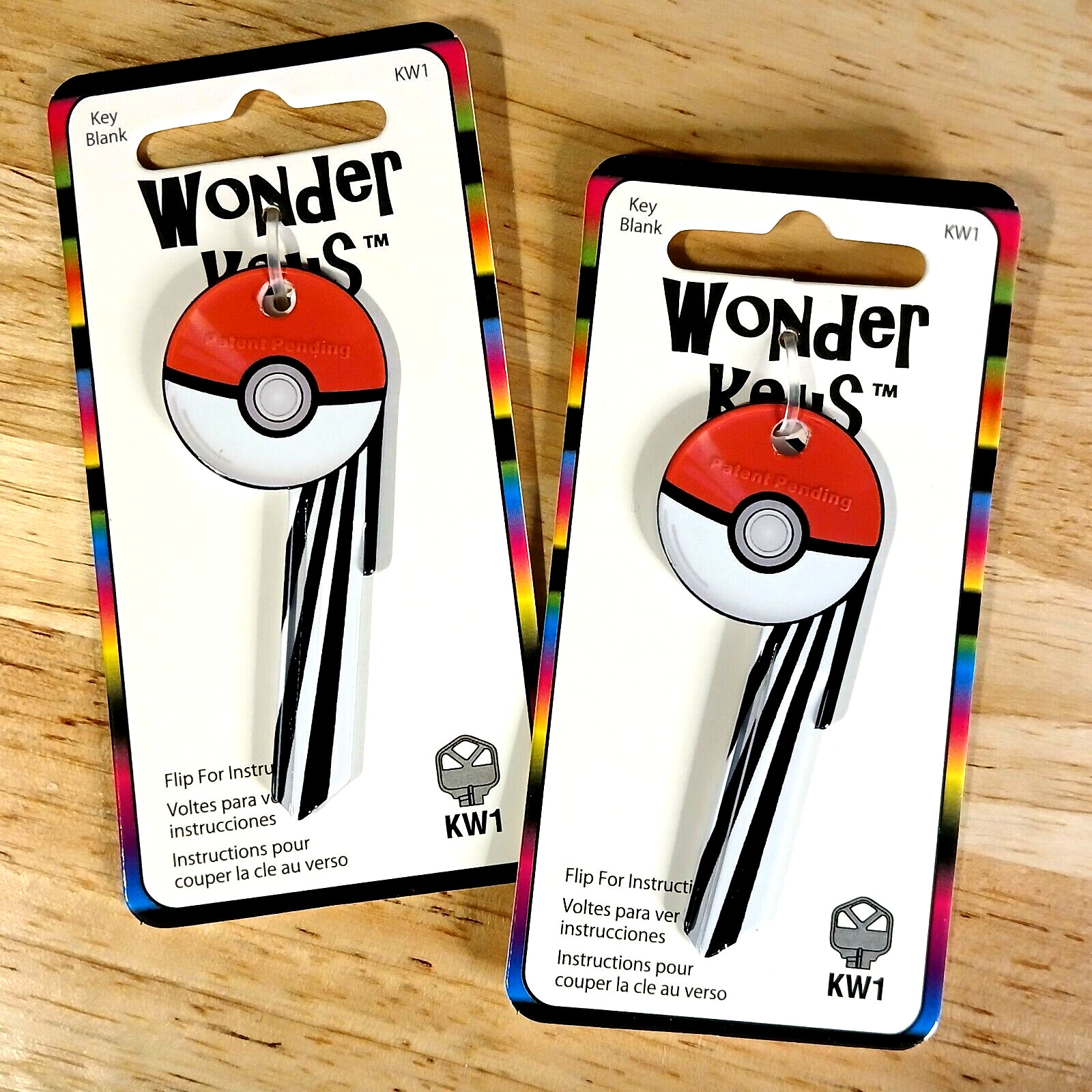2x Pokeball Shaped Wonder Keys works with KW1 #66 Kwikset House Keys