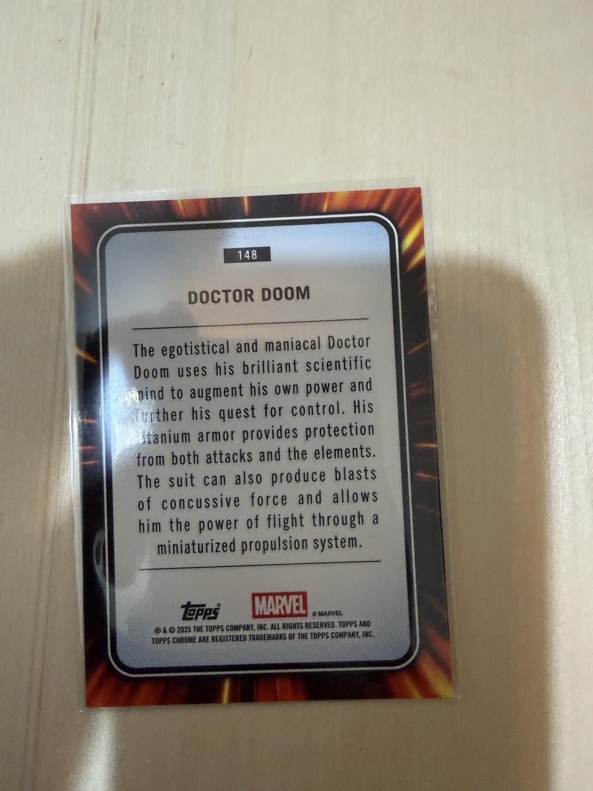 2025 Topps Chrome Marvel Sapphire Doctor Doom #148