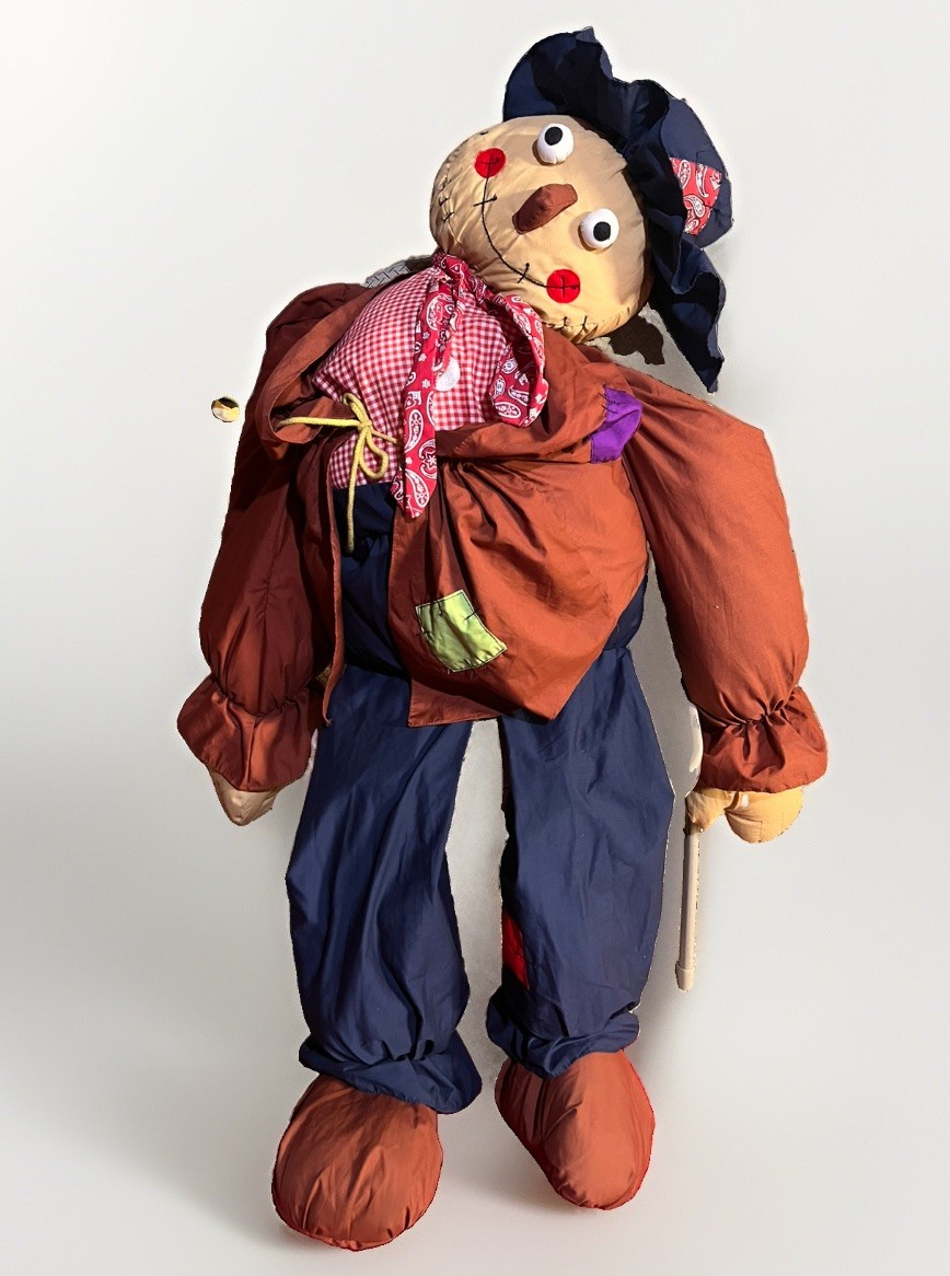Lillian Vernon Large Scarecrow Fall Plush Seasonal Decor Porch Sitter 5’ Tall