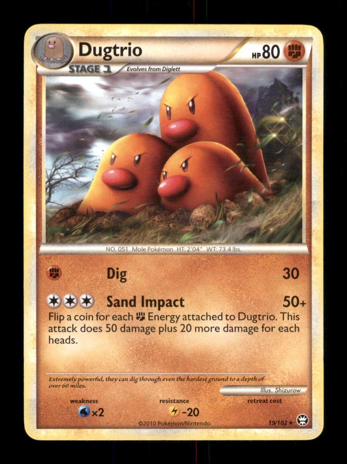 Dugtrio 19/102 Non-Holo Nintendo  Pokemon Trading Card TCG