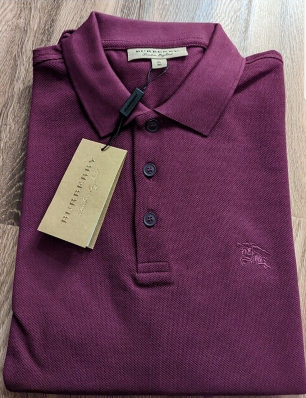 Burberry Hartford Polo Shirt Deep Purple Amethyst  / size M / 100% cotton/ 