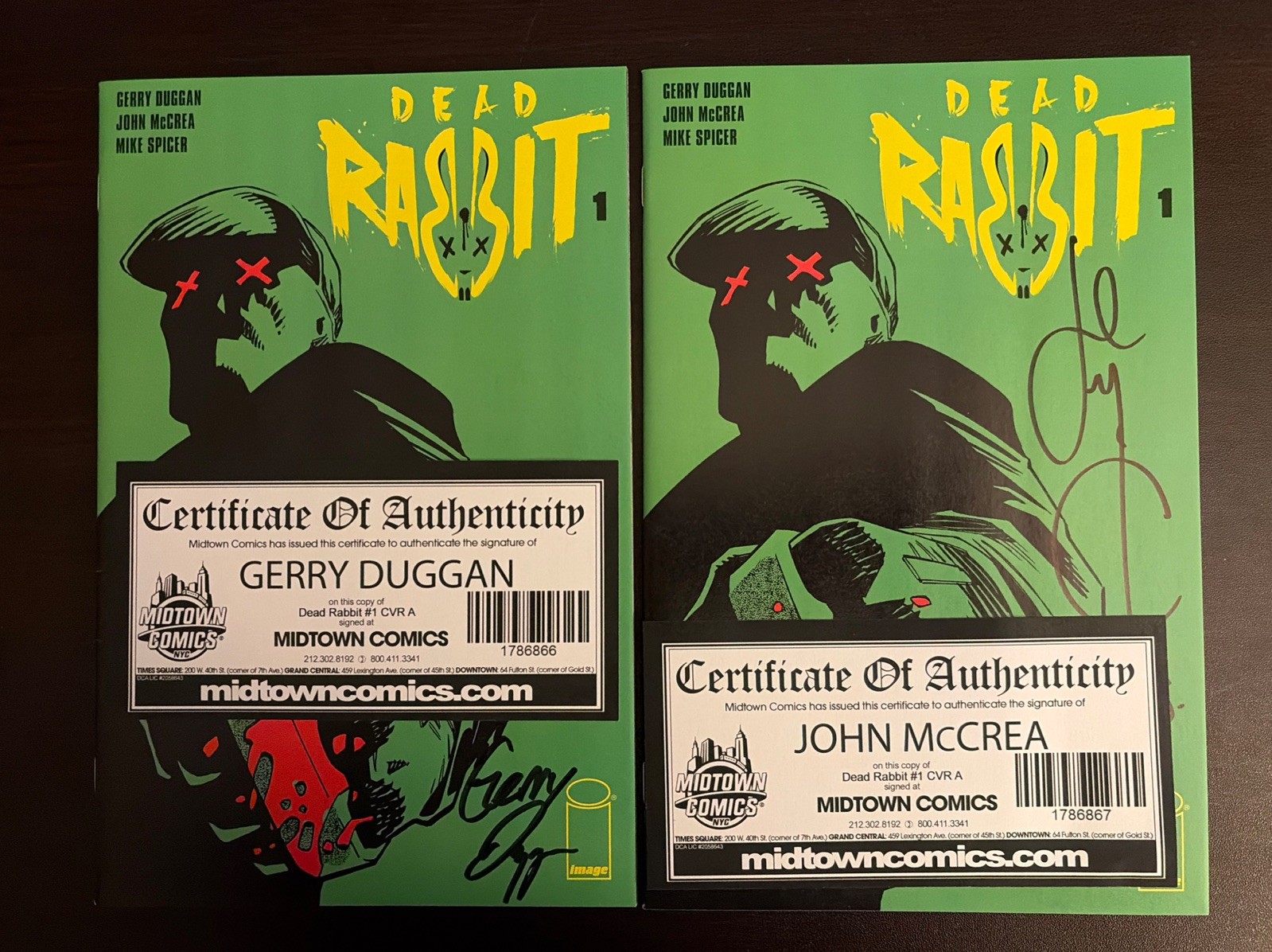 Dead Rabbit #1 2 Copies (Image 2018) Signed & COA For Both