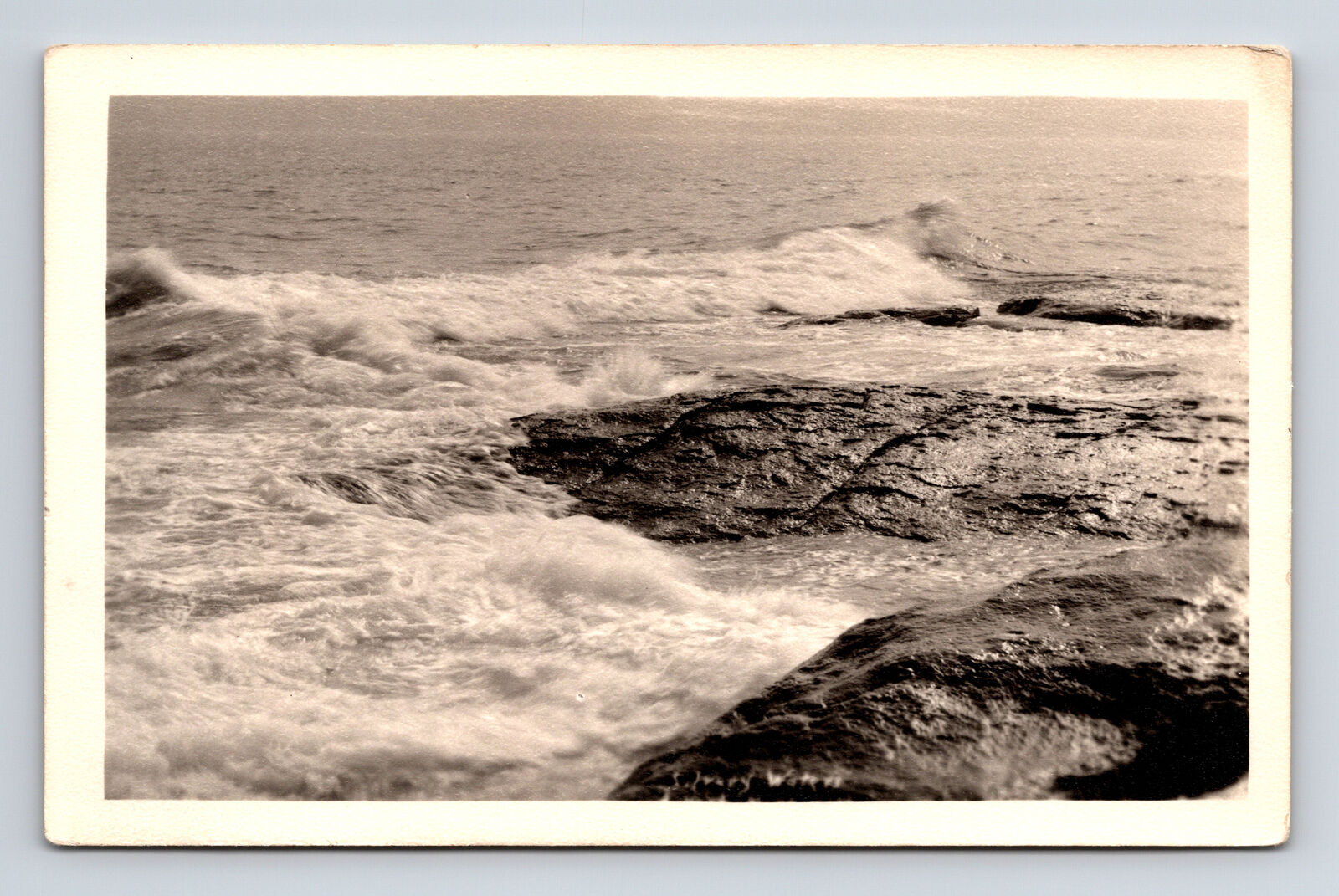 RPPC Silvery Waters Unknown Location Ralph Blood Studios Maine ME Postcard