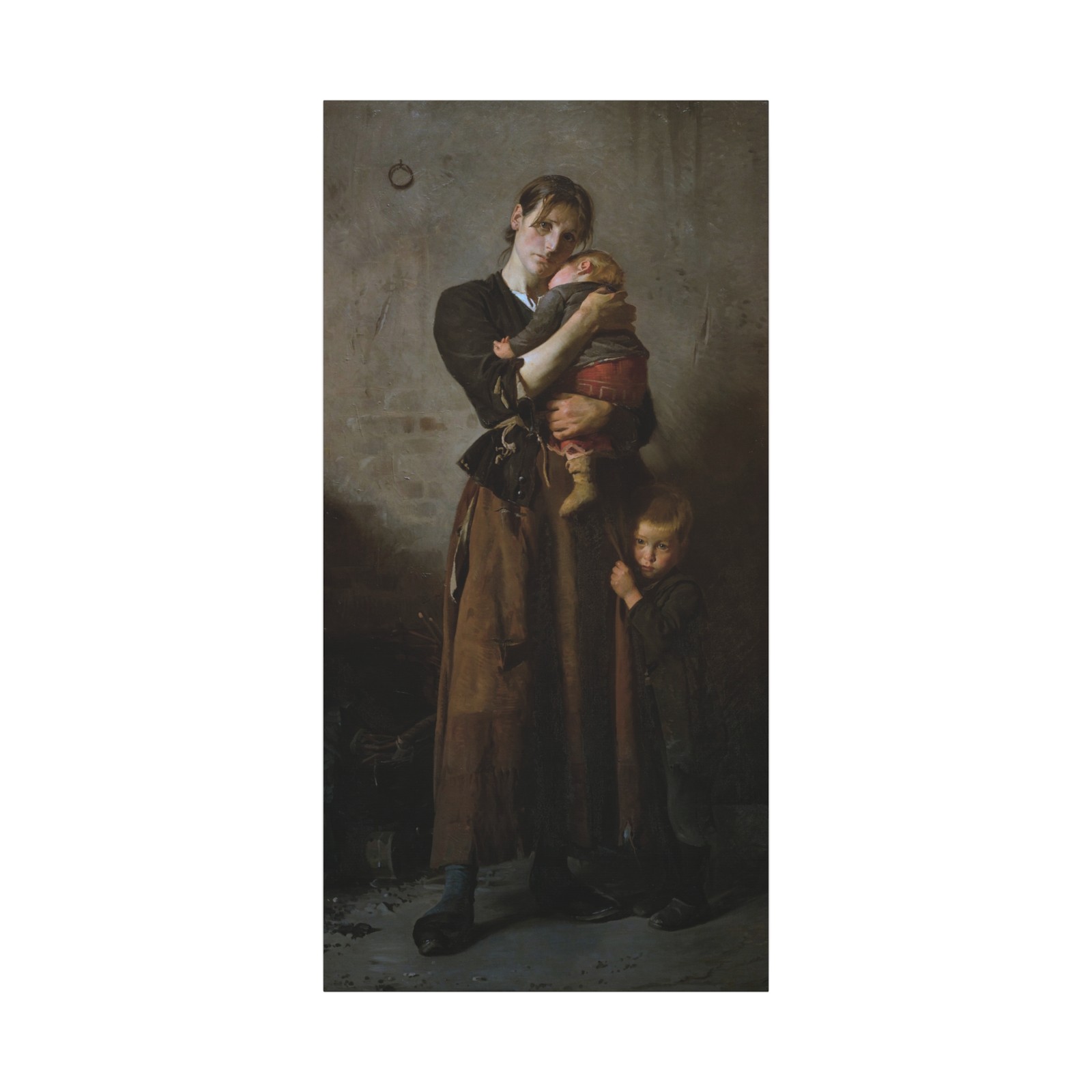 Frants Henningsen (1850-1908) Abandoned 1888 - Canvas Wall Art