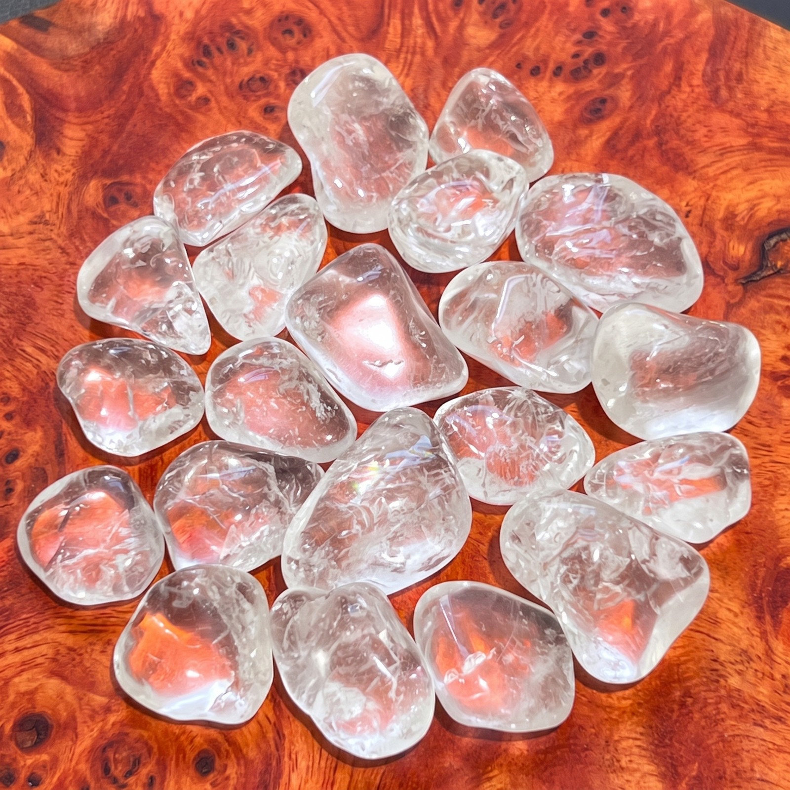 Clear Quartz Crystal Tumbled Stones (By The Piece or Pound) Brazil Mineral