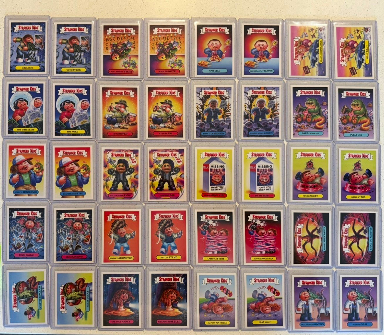 2018 Garbage Pail Kids, Stranger kids (Stranger Things) 40 Card Set A & B
