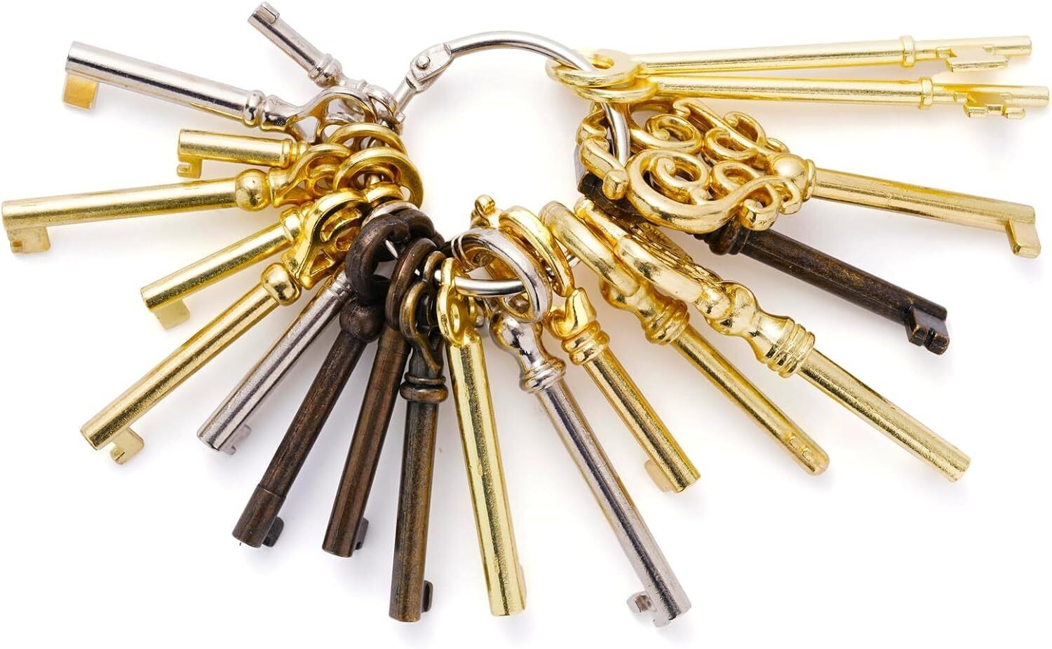 19PC Universal Skeleton Keys Replacement for Vintage Furniture Old Style Cabine.