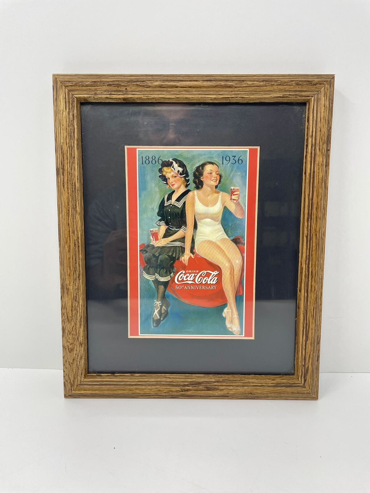 Coca Cola 50th Anniversary 1886 -1936 Framed Print Drink Coca Cola Coke Girls