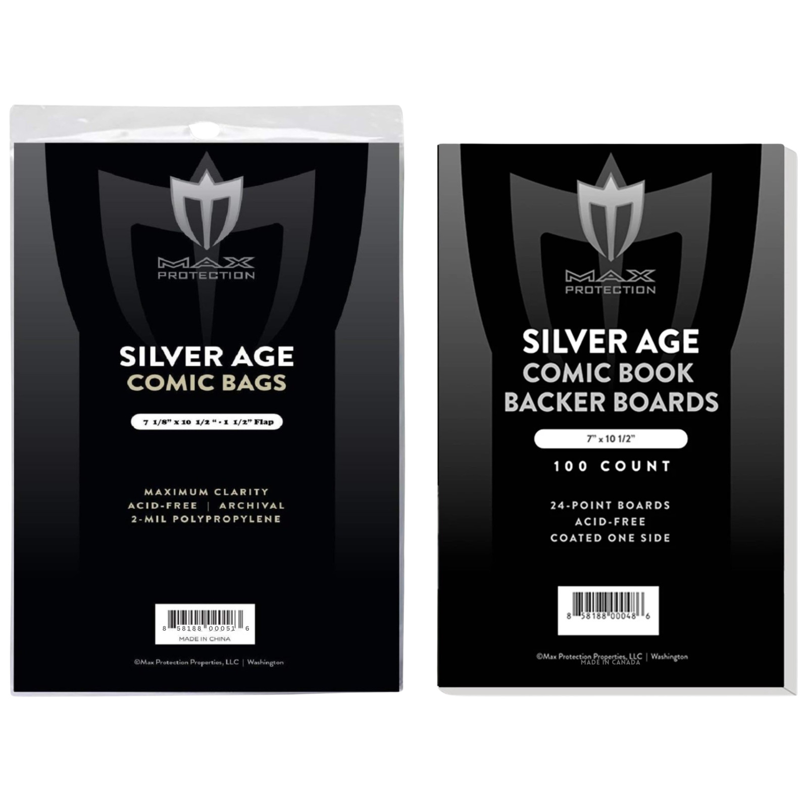 500 Silver Comic Bags and Boards - Archival Safe Book Storage Acid Free