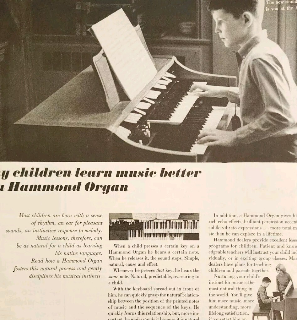 1964 Hammond Organ M-103 French Spinet Advertisement Musical Instrument HM2F