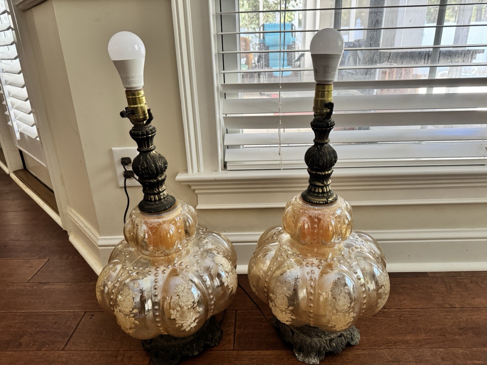Vintage 1970s Carl Falkenstein Hollywood Regency Lamps (Set Of 2)