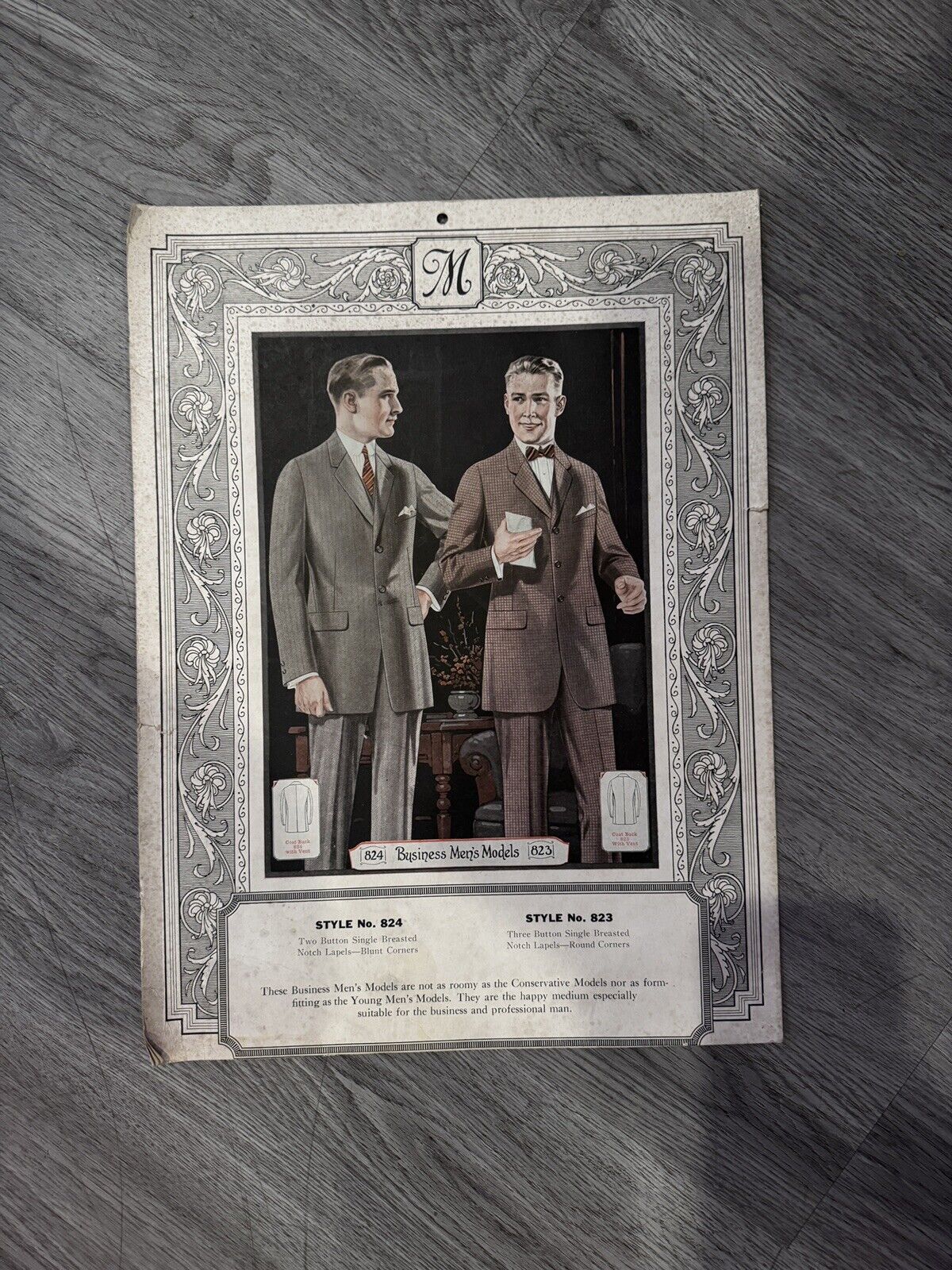 Vintage Men’s Fashion Store Display Poster