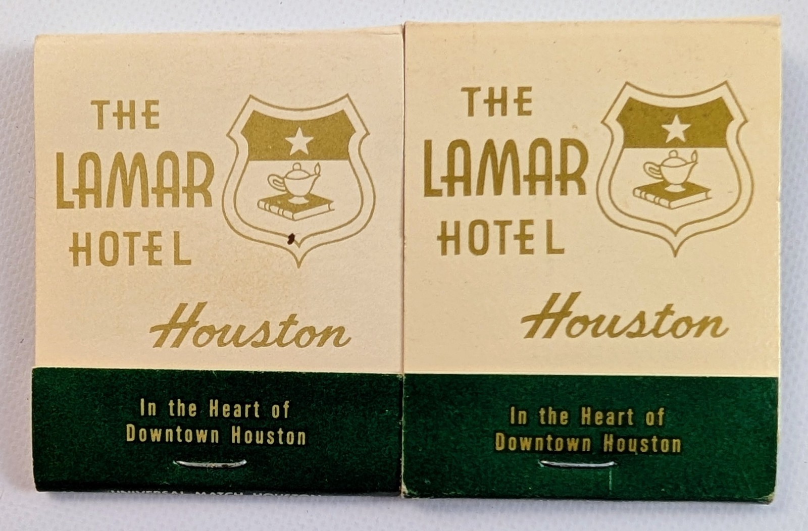Vintage Lamar Hotel Houston Texas Matchbooks Lot of 2 Downtown Hotel Matches